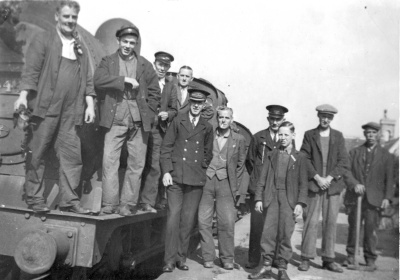 The railway men at Thornbury Station