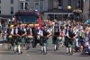 Bristol Pipes and Drums, pursued by fire engine